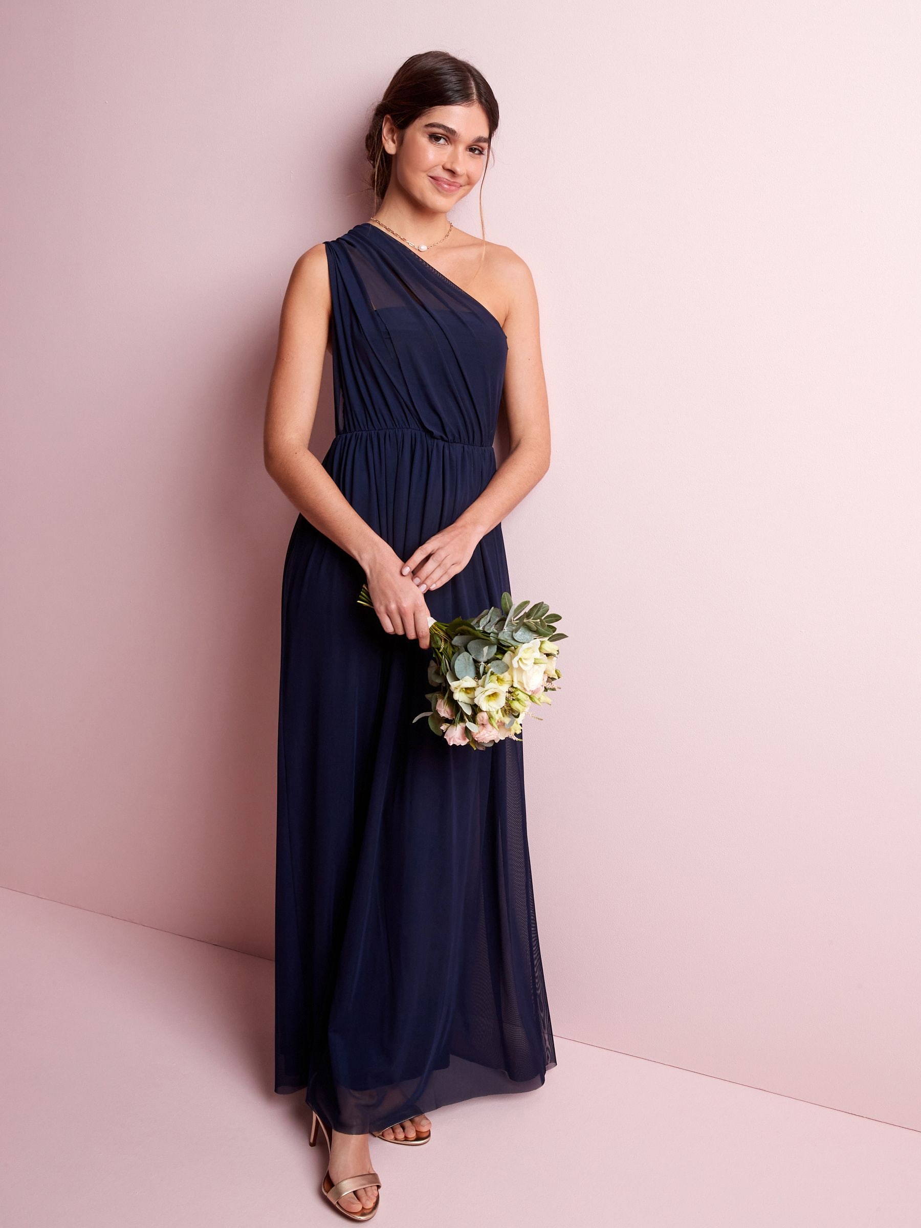 Buy Navy Blue Mesh Multiway Bridesmaid Wedding Maxi Dress from Next Luxembourg