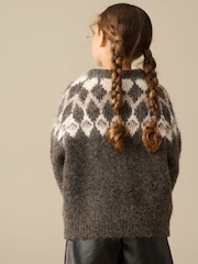 Angel & Rocket Brown Charlie Family Fairisle Knit Jumper - Image 2 of 5