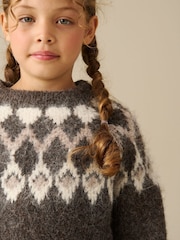 Angel & Rocket Brown Charlie Family Fairisle Knit Jumper - Image 4 of 5