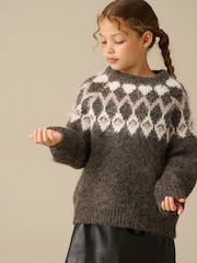 Angel & Rocket Brown Charlie Family Fairisle Knit Jumper - Image 5 of 5