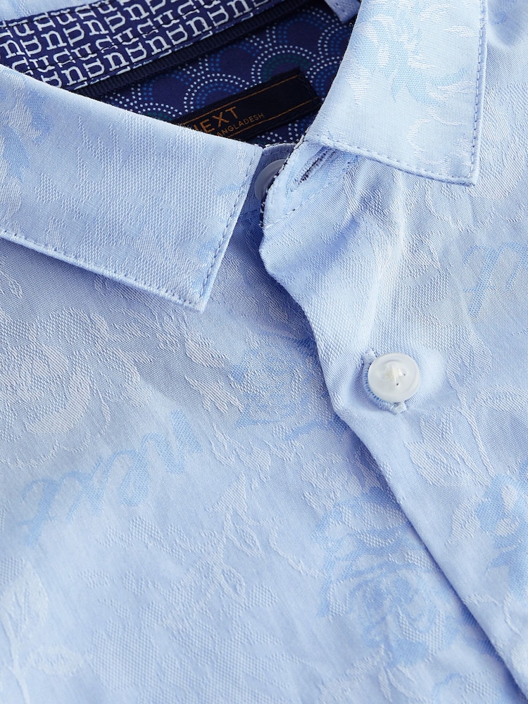 Blau gemustert - Langärmeliges Smart-Shirt (3 Monate – 7 Jahre) - Bild 1 von 8
