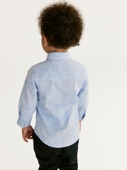 Blau gemustert - Langärmeliges Smart-Shirt (3 Monate – 7 Jahre) - Bild 4 von 8