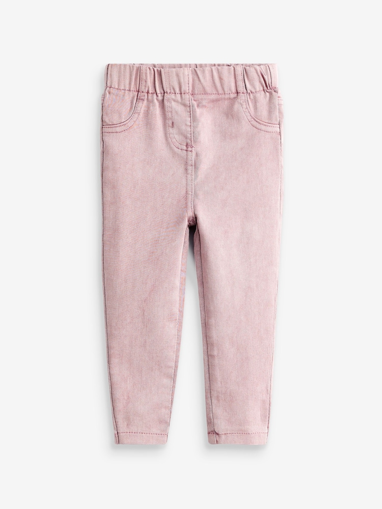 Pink 1 Pack Elasticated Waist Jeggings (3mths-7yrs) - Image 5 of 6