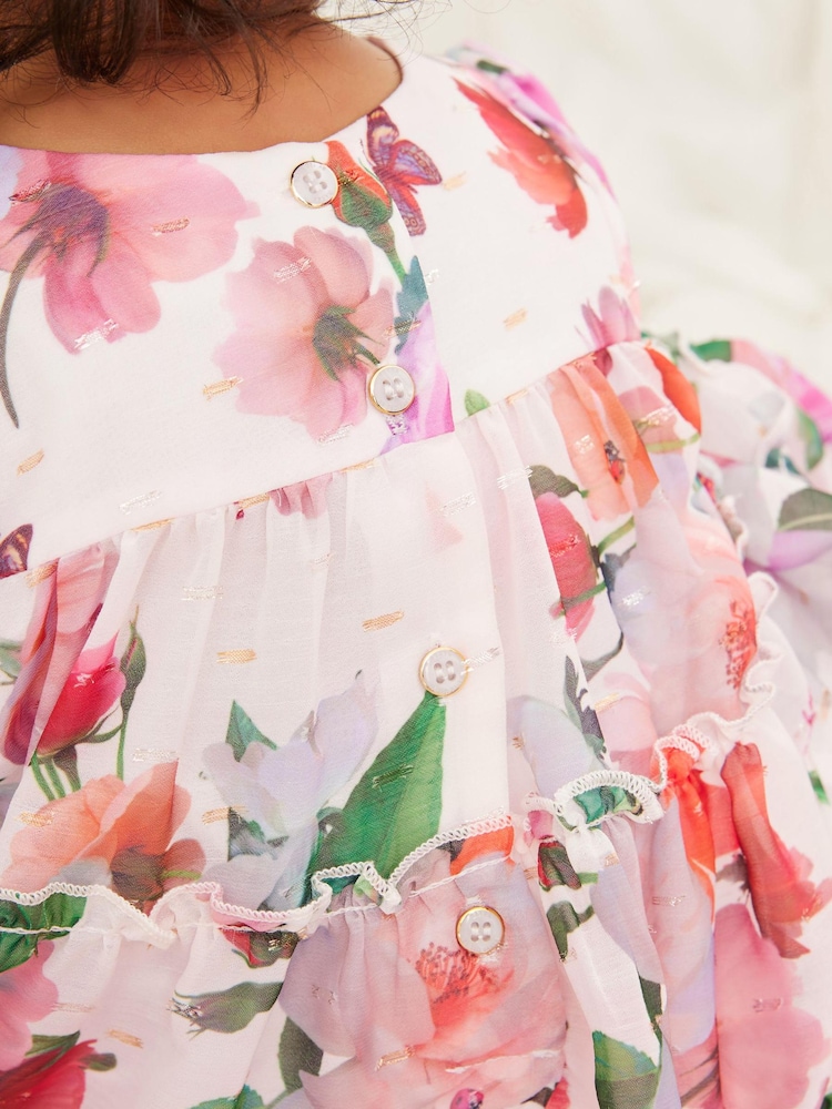 Baker by Ted Baker Blue Toile Dress - Image 11 of 11