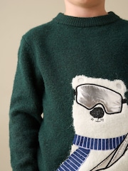 Angel & Rocket Green Erik Novelty Knit Jumper - Image 4 of 7
