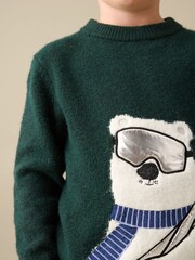 Angel & Rocket Green Erik Novelty Knit Jumper - Image 6 of 7