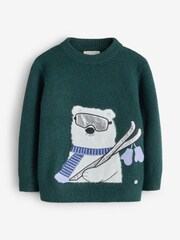 Angel & Rocket Green Erik Novelty Knit Jumper - Image 7 of 7