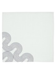 Ulster Weavers Blue Causeway Geo Linen Napkins 2 Pack - Image 2 of 2