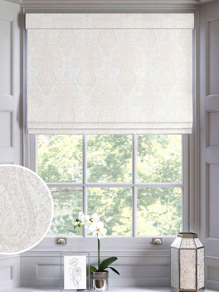Ivory Cream Fendi Made To Measure Roman Blinds - Image 1 of 6