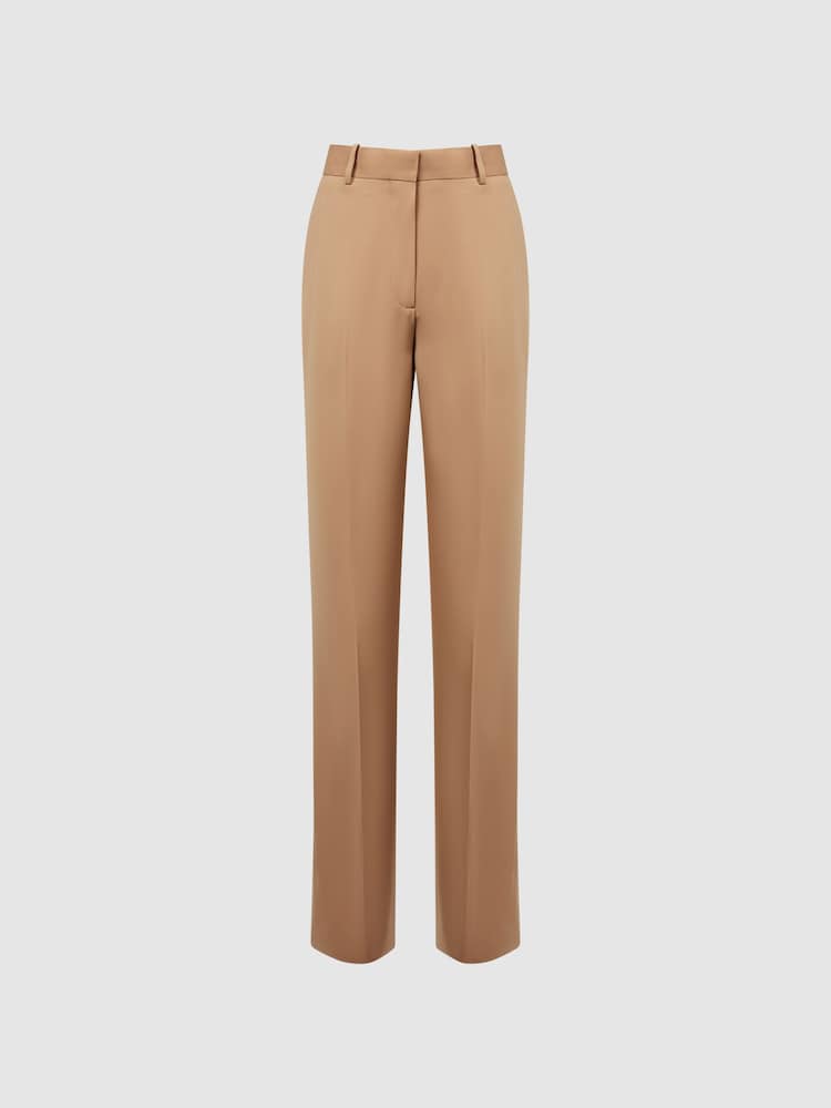 Reiss Neutral Margeaux Wide Leg Suit Trousers - Image 2 of 7
