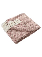 Appletree Red Bexley 100% Cotton Throw - Image 2 of 2