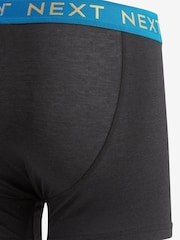Black Rich Textured Waistband Bamboo 8 pack A-Front Boxers - Image 10 of 10