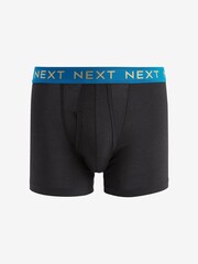 Black Rich Textured Waistband Bamboo 8 pack A-Front Boxers - Image 2 of 10