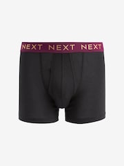 Black Rich Textured Waistband Bamboo 8 pack A-Front Boxers - Image 4 of 10