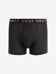 Black Rich Textured Waistband Bamboo 8 pack A-Front Boxers - Image 6 of 10