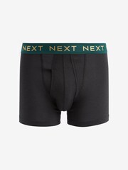 Black Rich Textured Waistband Bamboo 8 pack A-Front Boxers - Image 9 of 10