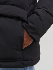 JACK & JONES Hooded Padded Black Coat - Image 5 of 7