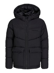 JACK & JONES Hooded Padded Black Coat - Image 7 of 7