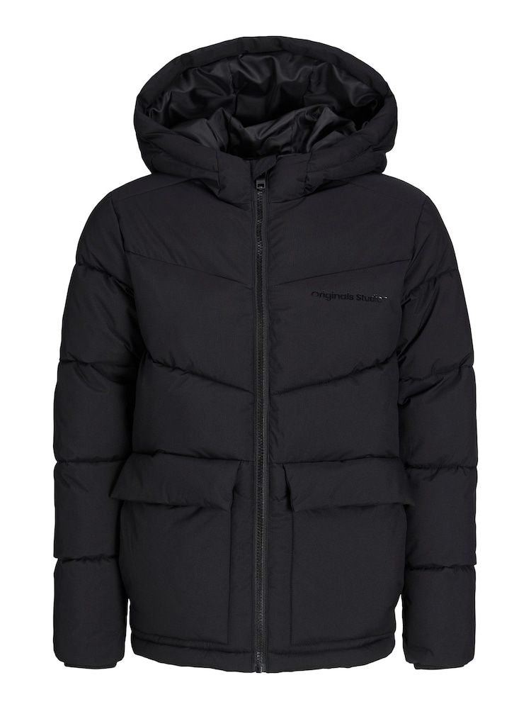 JACK & JONES Hooded Padded Black Coat - Image 7 of 7