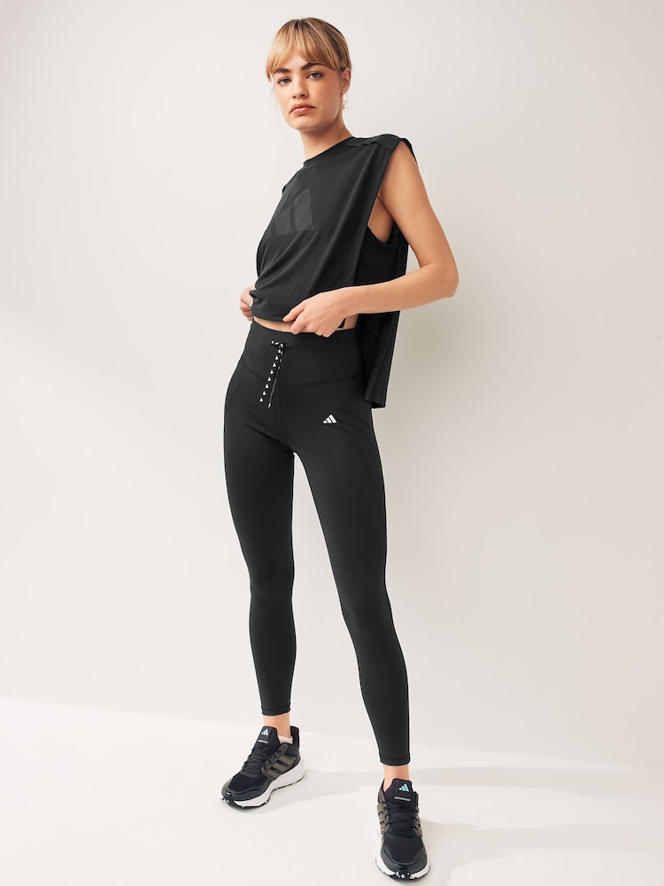 adidas Black Running Essentials 7/8 Leggings - Image 2 of 8
