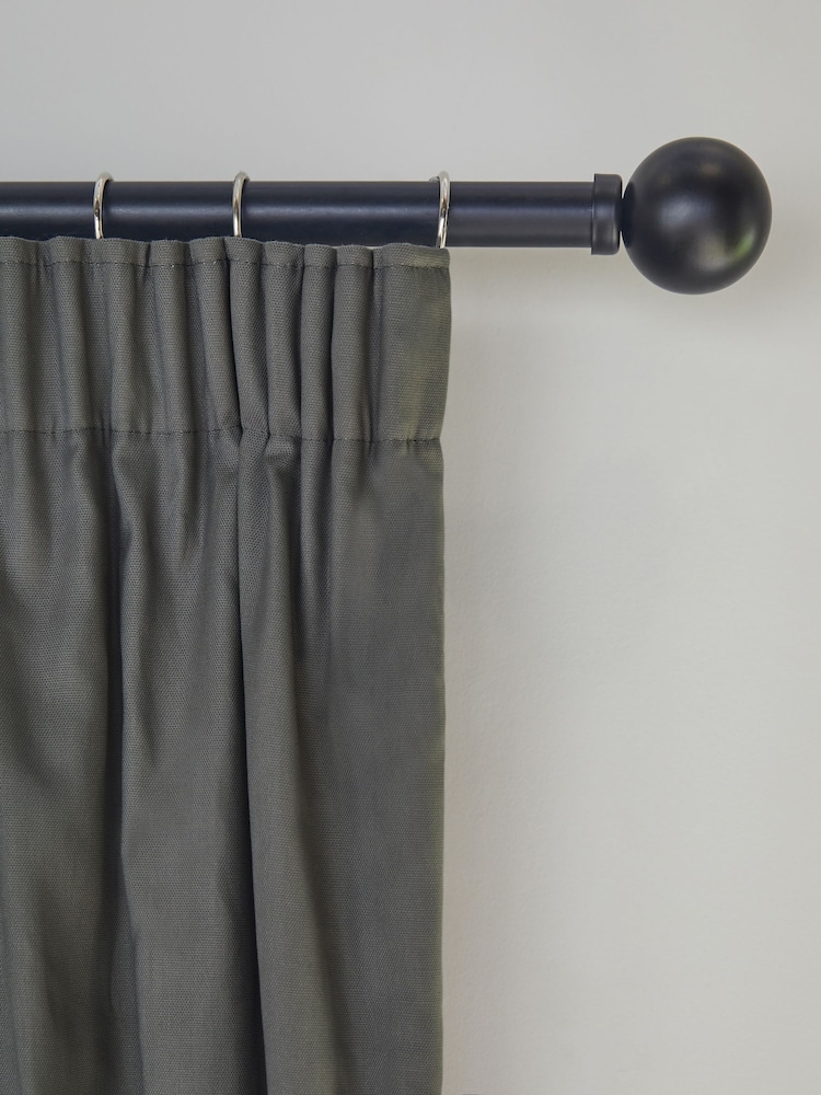 Charcoal Grey Cotton Lined Pencil Pleat Curtains - Image 6 of 7