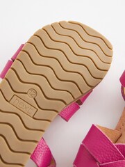 Pink Standard Fit (F) Woven Leather Sandals - Image 4 of 5