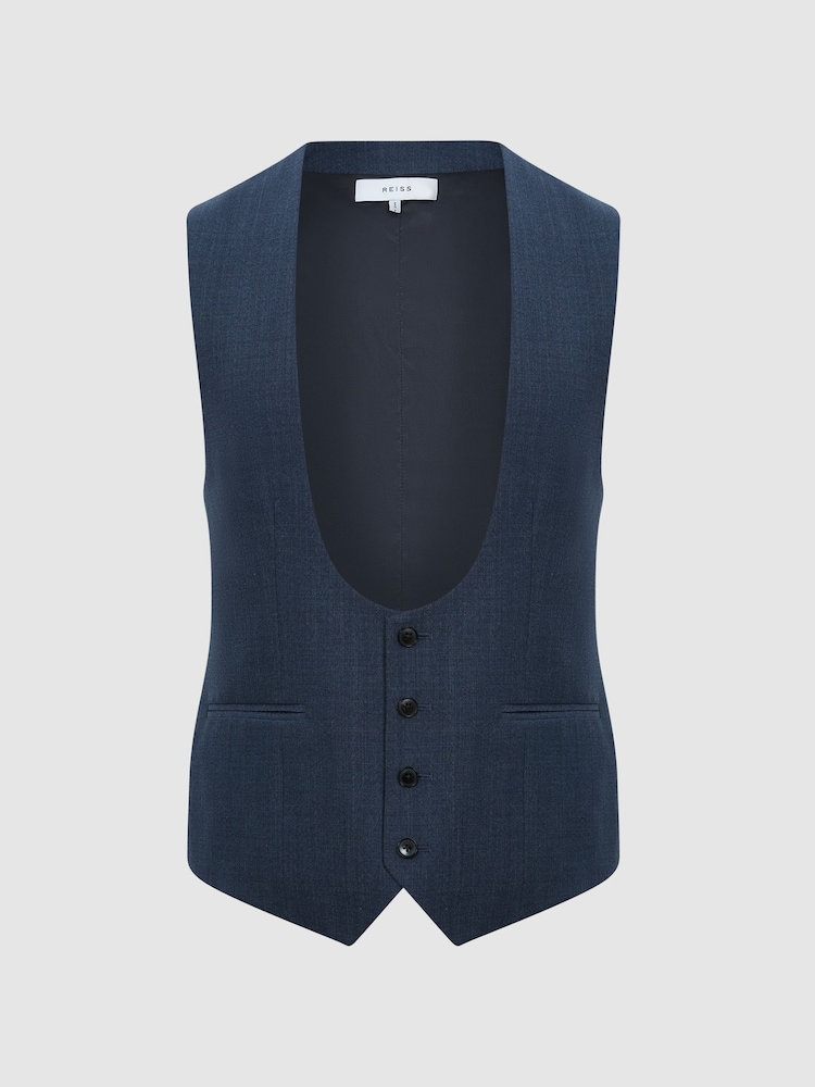 Chaleco entallado con herradura de zapa Ease de Reiss - Imagen 2 de 7 Chaleco entallado con herradura de zapa Ease de Reiss - Imagen 2 de 7