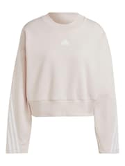adidas Pink Future Icons 3-stripes Sweatshirt - Image 6 of 6