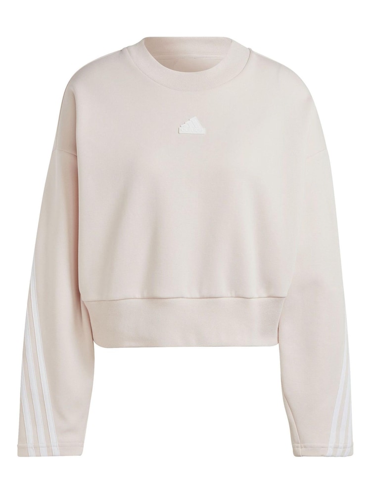 adidas Pink Future Icons 3-stripes Sweatshirt - Image 6 of 6