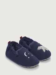 The White Company Blue Bear Slippers - Image 1 of 4