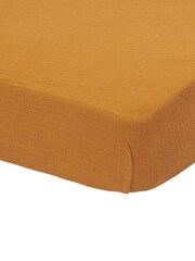 Little Dutch Yellow junior Pure Ochre Spice Fitted Sheet - Image 2 of 2
