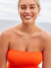 Orange/Print Bandeau Swimsuits 2 Pack - Image 9 of 9