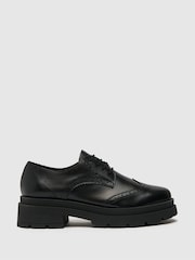 Schuh Lorin Leather Lace Up Black Brogues - Image 1 of 4