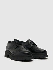 Schuh Lorin Leather Lace Up Black Brogues - Image 2 of 4