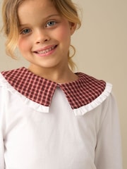 Angel & Rocket Zoe Woven Collar Long Sleeve Top - תמונה 2 מתוך 2