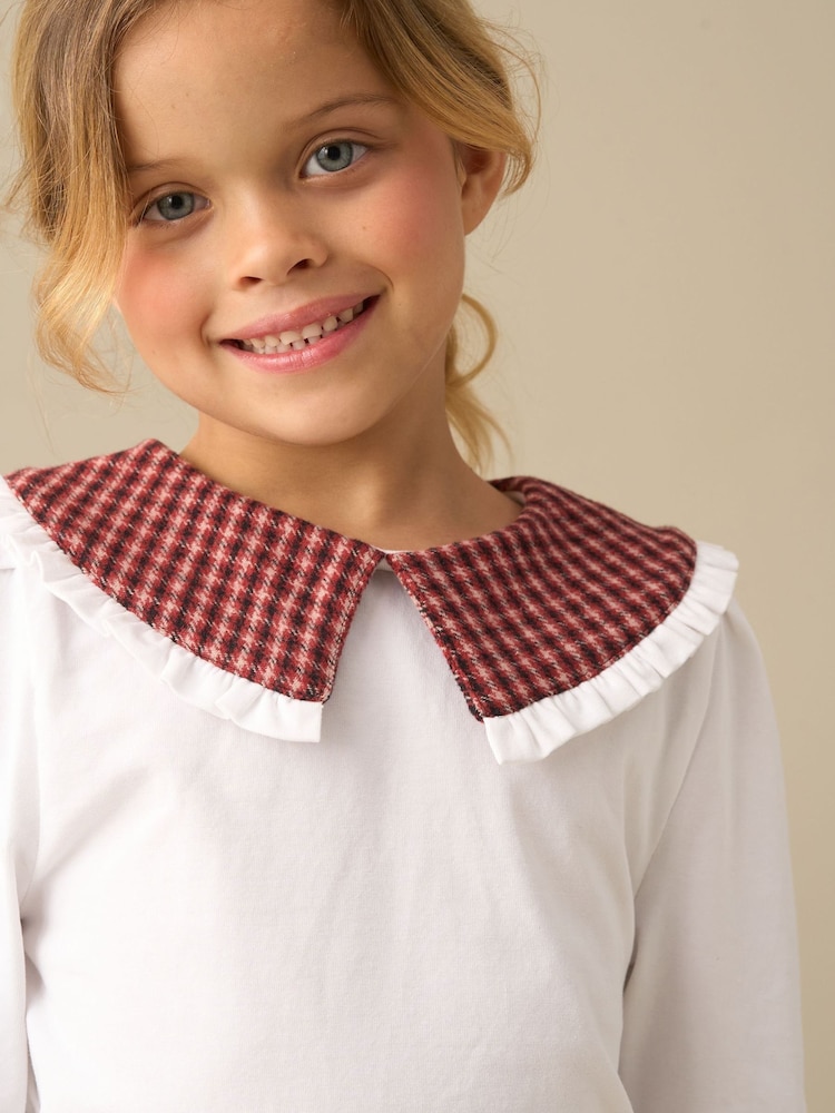 Angel & Rocket Zoe Woven Collar Long Sleeve Top - תמונה 2 מתוך 2