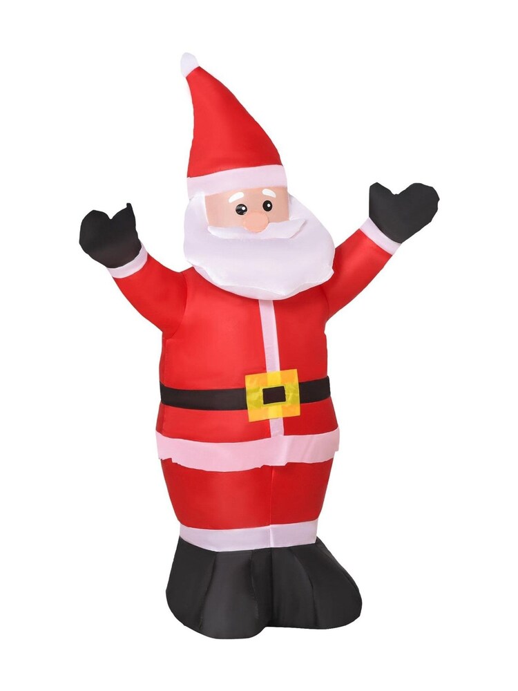 Homcom Red Outdoor 4ft Red Inflatable Santa Decoration - Image 2 of 5