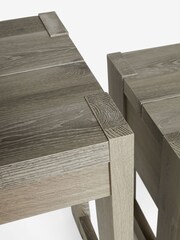Grey Heath Oak Effect Storage Nest of 2 Tables - Image 3 of 9