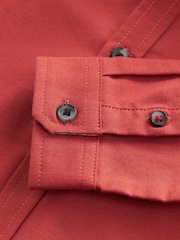 Rust Brown Long Sleeve Trimmed Oxford Shirt (3mths-7yrs) - Image 6 of 6
