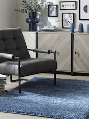 Blue Premium Cosy Shaggy Rug - Image 1 of 7