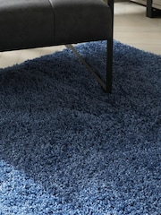 Blue Premium Cosy Shaggy Rug - Image 4 of 7