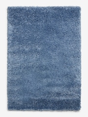 Blue Premium Cosy Shaggy Rug - Image 6 of 7