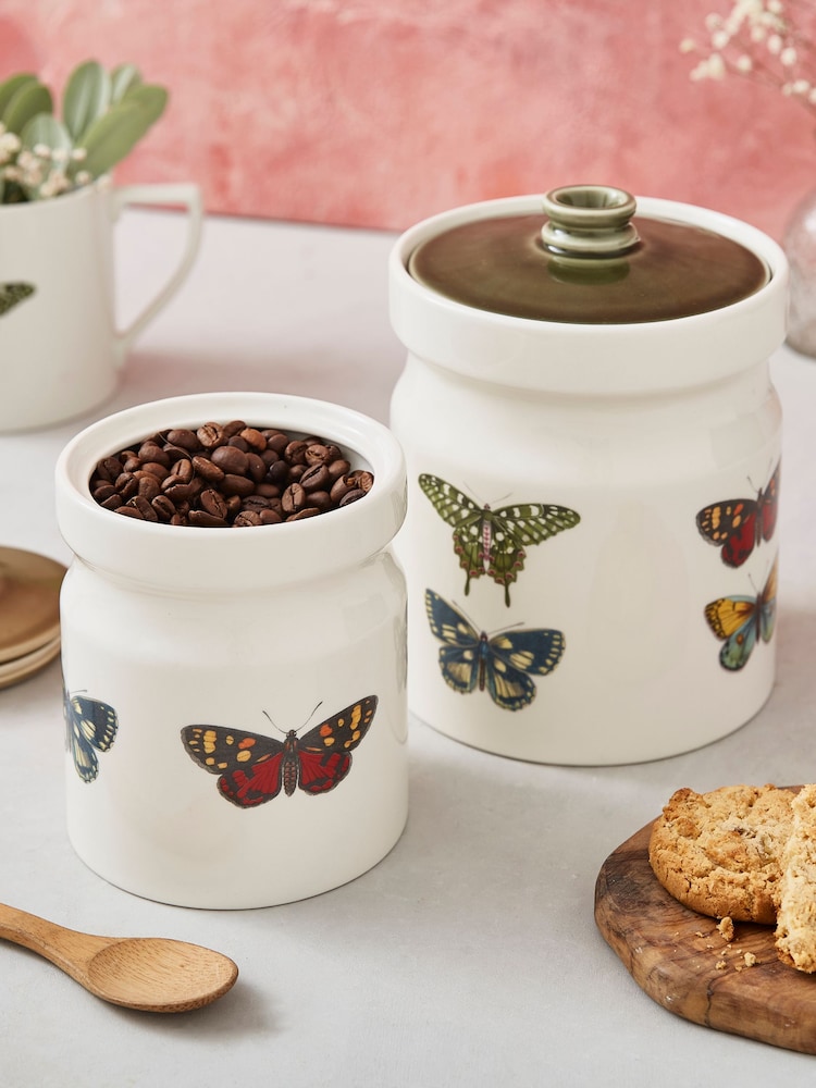 Portmeirion White Botanic Garden Harmony Canister 14cm - Image 2 of 5