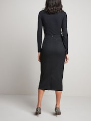 Black Tailored Midi Pencil Skirt - Image 1 of 5