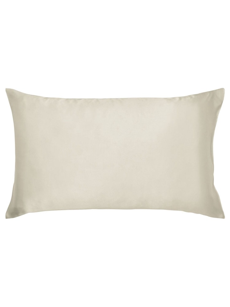 Morris & Co Cream Ivory Mulberry Silk Housewife Pillowcase - Image 4 of 4