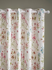 Laura Ashley Crimson Red Wild Meadow Blackout Blackout/Thermal Lined  Eyelet Curtains - Image 3 of 3