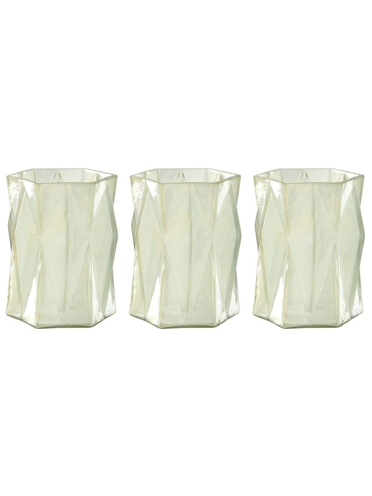 Fifty Five South Pink Glass/Iridescent Candle Holder - Image 2 of 2