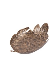 Laura Ashley Gold Corrina Leaf Decorative Platter - Image 3 of 4