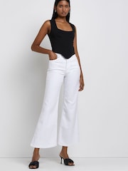 River Island White High Rise Loose Crop Jean - Image 2 of 5