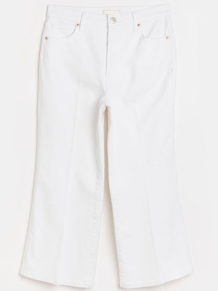 River Island White High Rise Loose Crop Jean - Image 5 of 5
